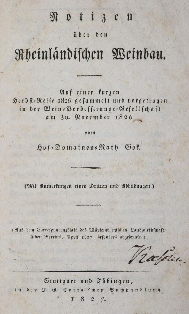 Große Abbildung Nr.1: 143-632 Gok,C.: (Küche und Haushalt, Getränke, Wein)