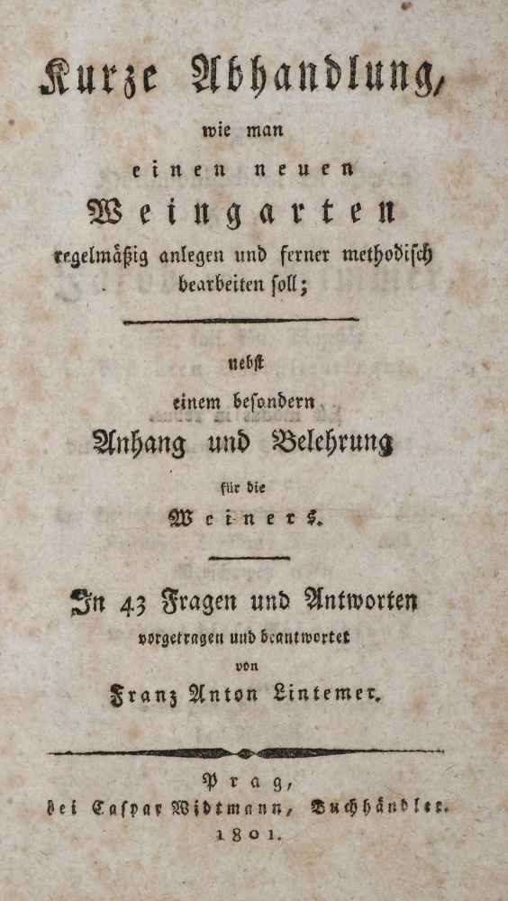 Große Abbildung Nr.1: 143-642 Lintemer,F.A.: (Küche und Haushalt, Getränke, Wein)