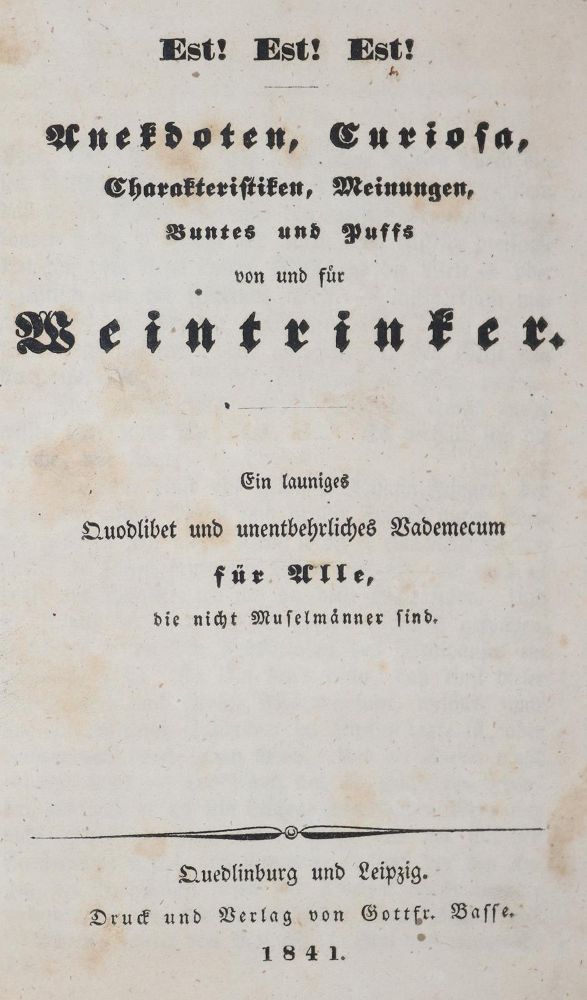 Große Abbildung Nr.1: 143-645 Meusel,C.A.: (Küche und Haushalt, Getränke, Wein)