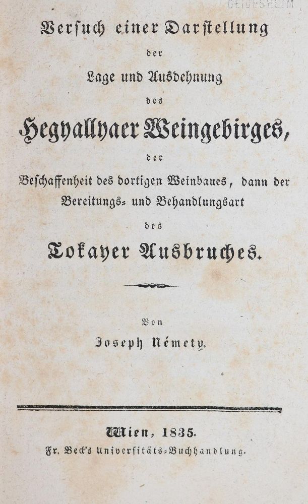 Große Abbildung Nr.1: 143-648 Némety,J.: (Küche und Haushalt, Getränke, Wein)