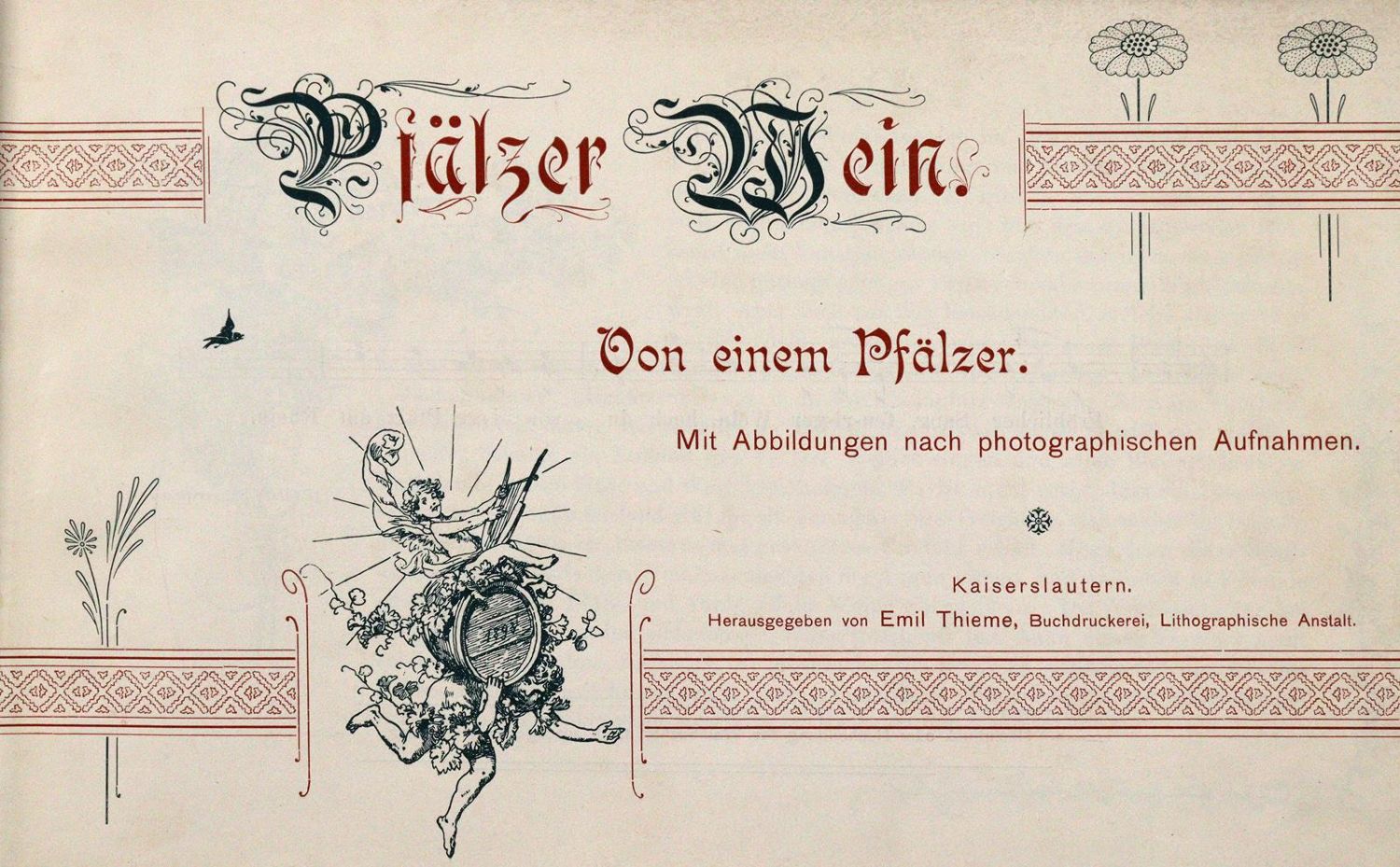 Große Abbildung Nr.1: 143-649 Pfälzer Wein.: (Küche und Haushalt, Getränke, Wein)