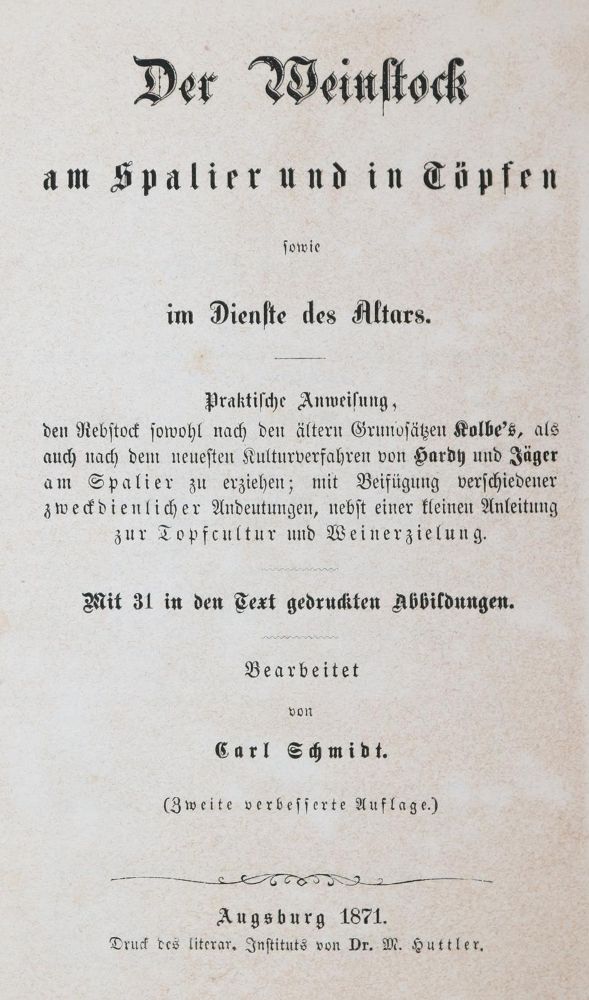 Große Abbildung Nr.1: 143-657 Schmidt,C. (Bearb.).: (Küche und Haushalt, Getränke, Wein)