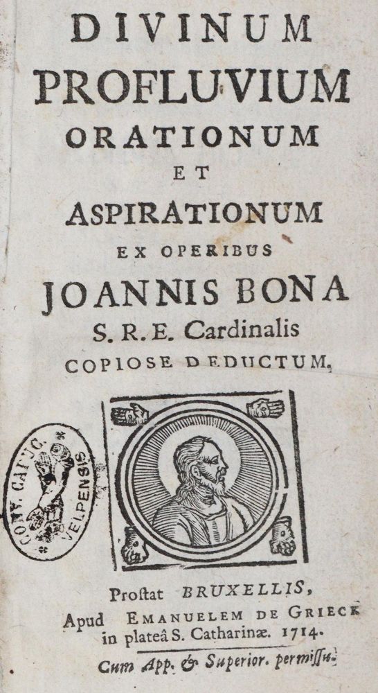 Große Abbildung Nr.1: 143-66 Bona,G.: (Alte Drucke, Handschriften und Theologie)