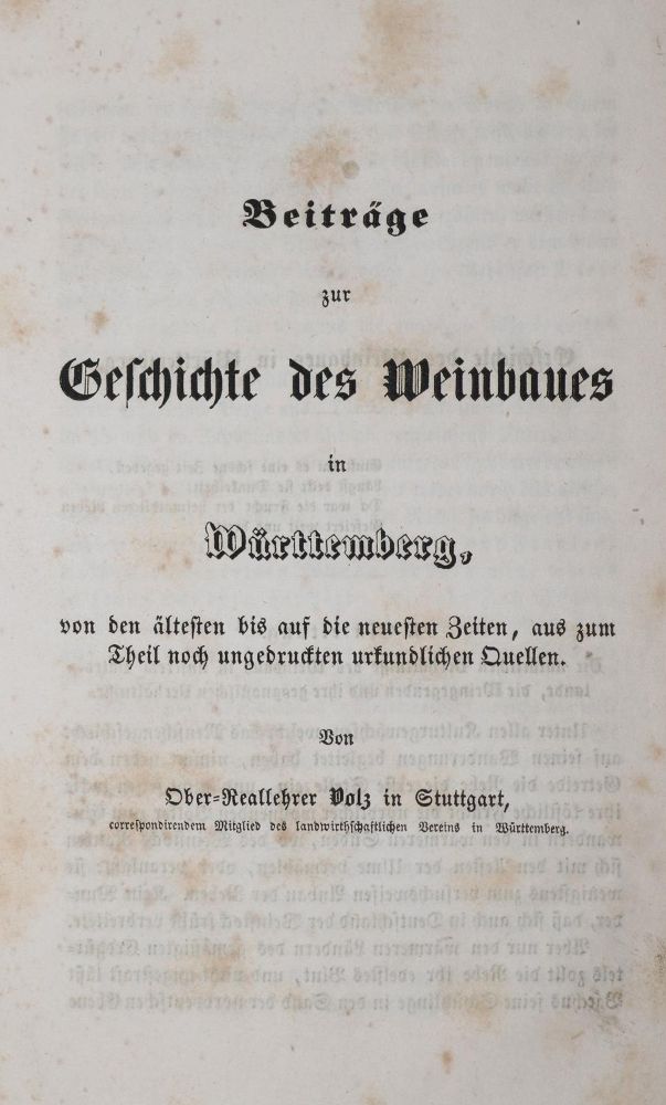 Große Abbildung Nr.1: 143-664 Volz,K.W.: (Küche und Haushalt, Getränke, Wein)