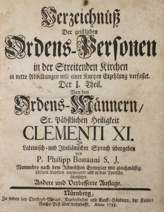 Große Abbildung Nr.1: 143-67 Bonanni,Ph.: (Alte Drucke, Handschriften und Theologie)