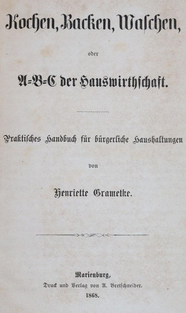 Große Abbildung Nr.1: 143-671 Grametke,H.: (Küche und Haushalt, Haushalt)
