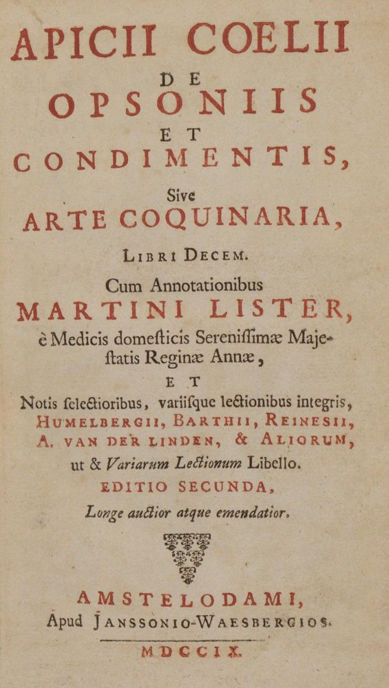 Große Abbildung Nr.1: 143-691 Apicius,C.: (Küche und Haushalt, Kochbücher)