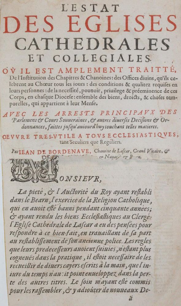 Große Abbildung Nr.1: 143-71 Bordenave,J.de.: (Alte Drucke, Handschriften und Theologie)