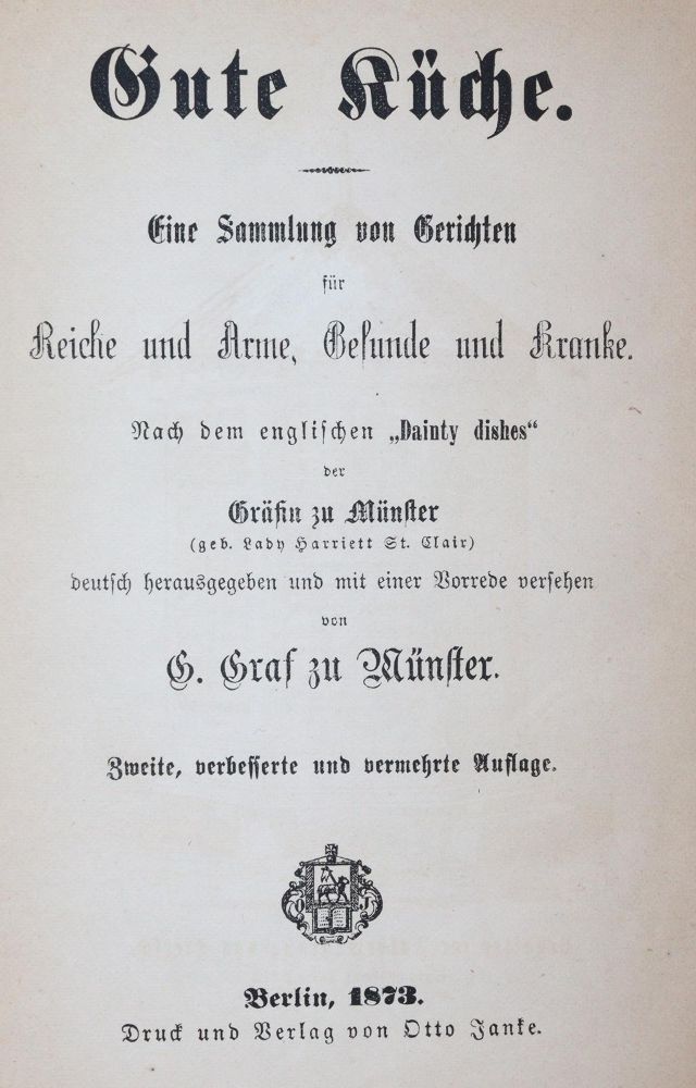 Große Abbildung Nr.1: 143-719 (Bürger,A.C.).: (Küche und Haushalt, Kochbücher)