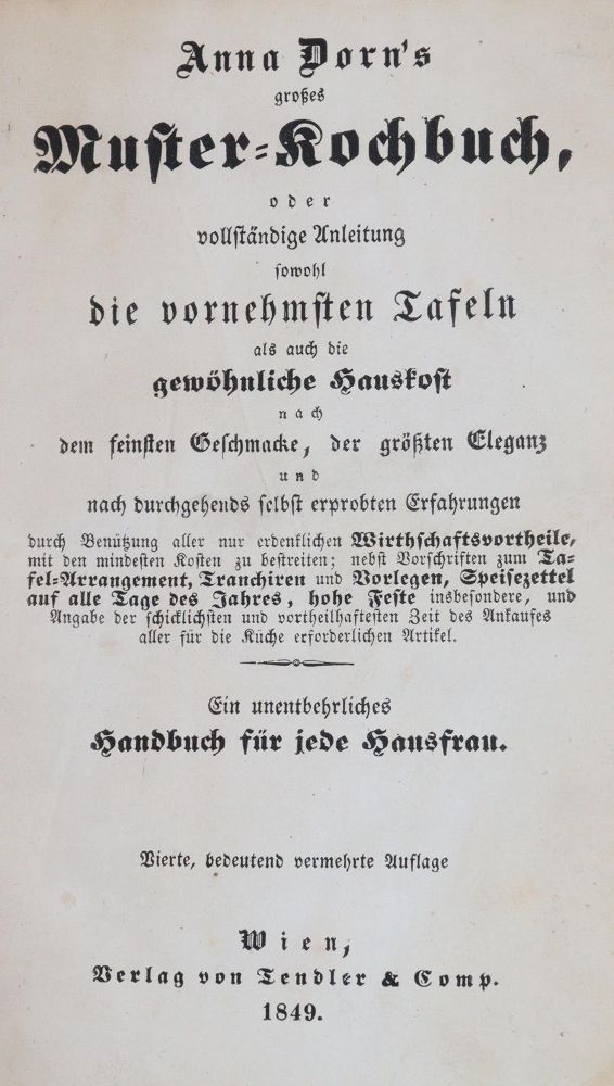Große Abbildung Nr.3: 143-733 Dorn,A.: (Küche und Haushalt, Kochbücher)