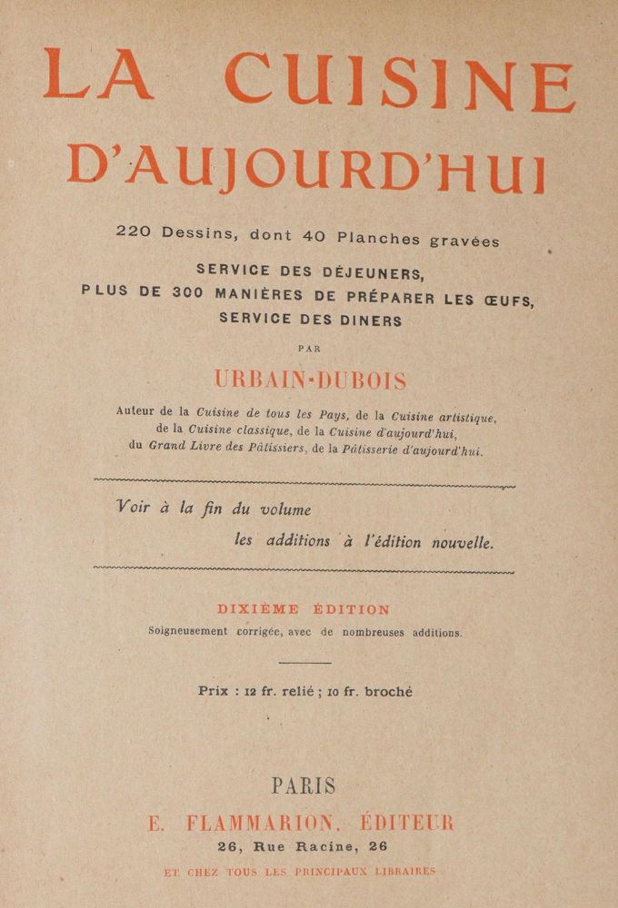 Große Abbildung Nr.1: 143-736 Dubois,U.: (Küche und Haushalt, Kochbücher)