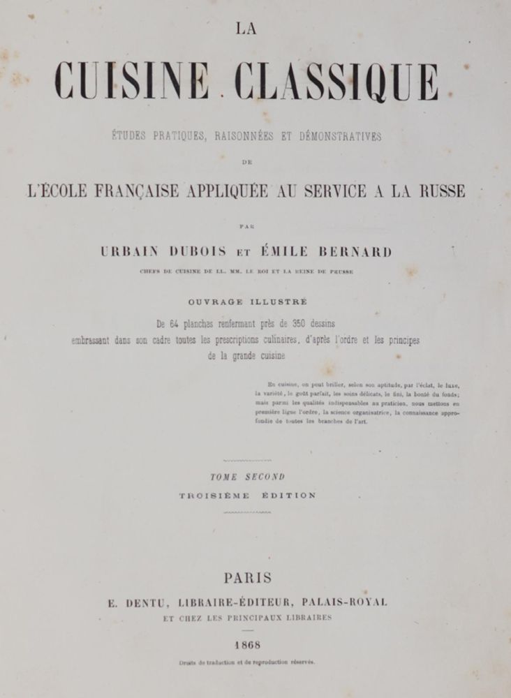 Große Abbildung Nr.1: 143-737 Dubois,U. u. E.Bernard: (Küche und Haushalt, Kochbücher)