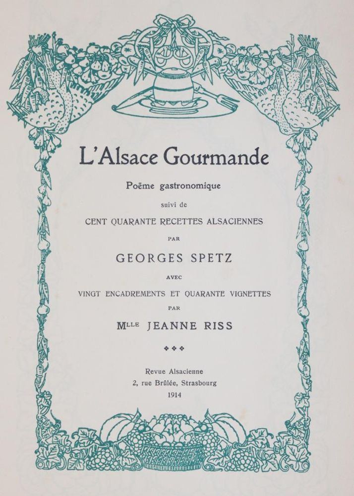 Große Abbildung Nr.1: 143-741 Spetz,G.: (Küche und Haushalt, Kochbücher, Elsass)
