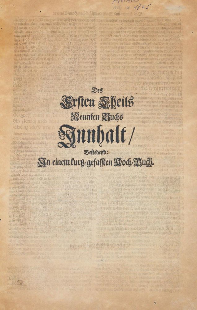 Große Abbildung Nr.2: 143-752 (Florinus,F.P.).: (Küche und Haushalt, Kochbücher)