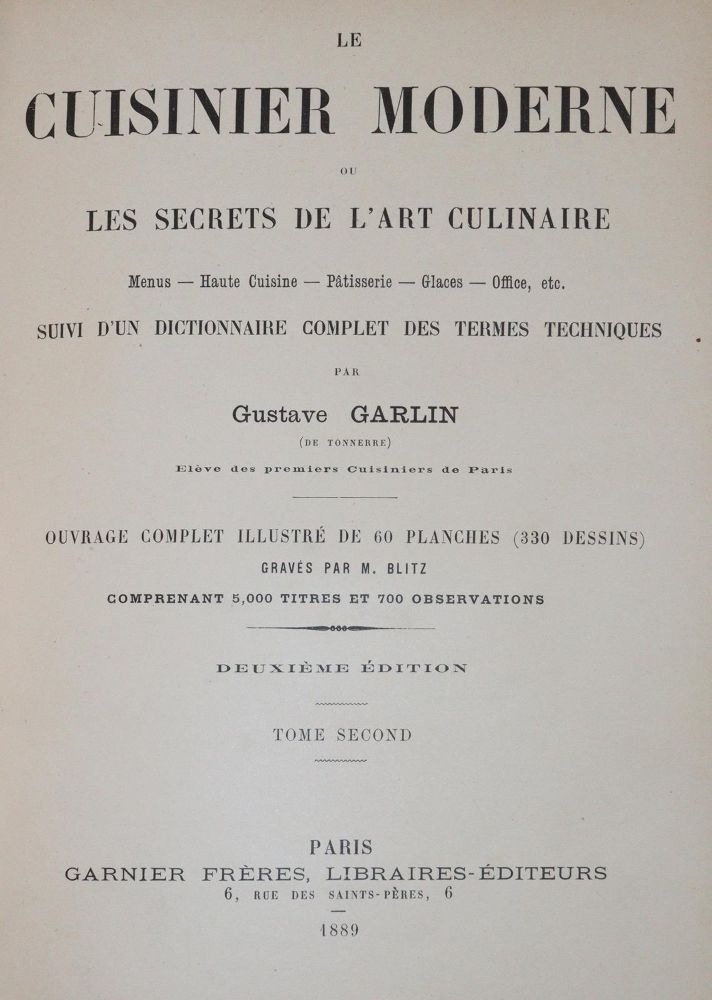 Große Abbildung Nr.5: 143-764 Garlin (de Tonnerre),G.: (Küche und Haushalt, Kochbücher)