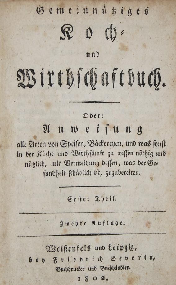 Große Abbildung Nr.1: 143-767 Gemeinnütziges: (Küche und Haushalt, Kochbücher)