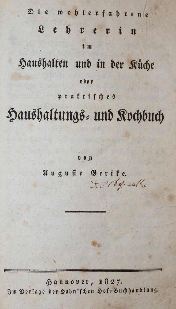 Große Abbildung Nr.1: 143-769 Gerike,A.: (Küche und Haushalt, Kochbücher)