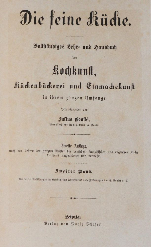 Große Abbildung Nr.1: 143-771 Gouffe,J.: (Küche und Haushalt, Kochbücher)