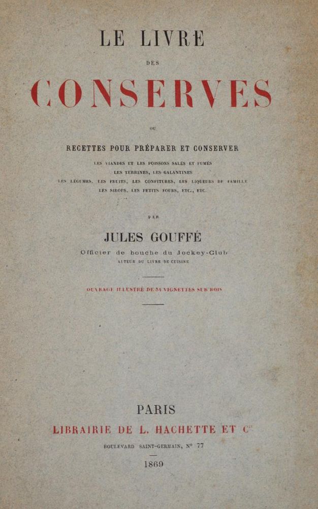 Große Abbildung Nr.1: 143-772 Gouffe,J.: (Küche und Haushalt, Kochbücher)
