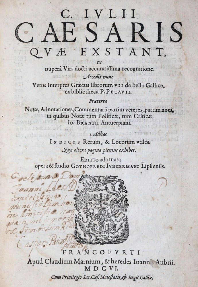 Große Abbildung Nr.1: 143-78 Caesar,C.J.: (Alte Drucke, Handschriften und Theologie)