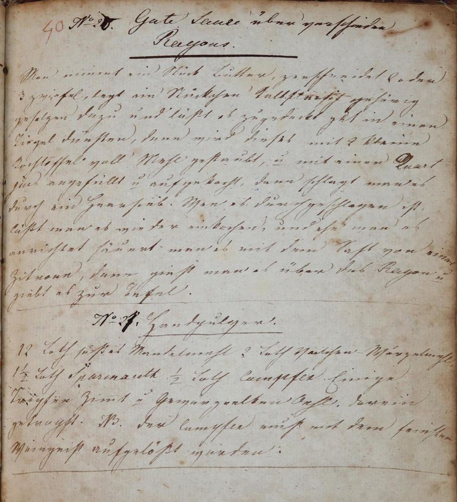 Große Abbildung Nr.2: 143-786 Kochbuch I: (Küche und Haushalt, Kochbücher, Handschriften)