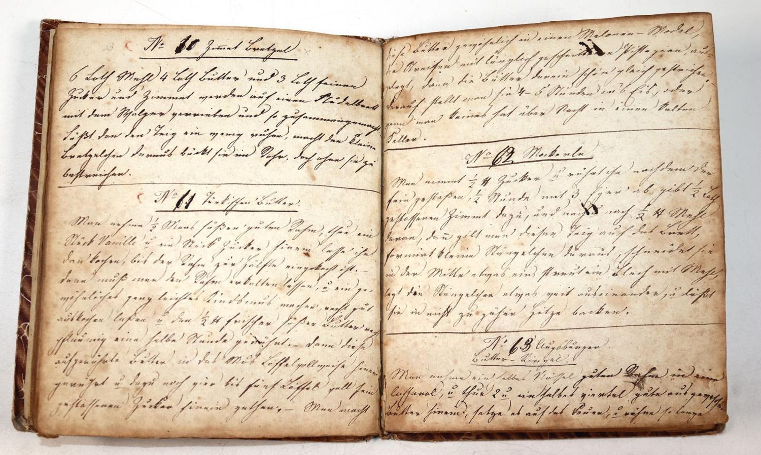 Große Abbildung Nr.3: 143-786 Kochbuch I: (Küche und Haushalt, Kochbücher, Handschriften)