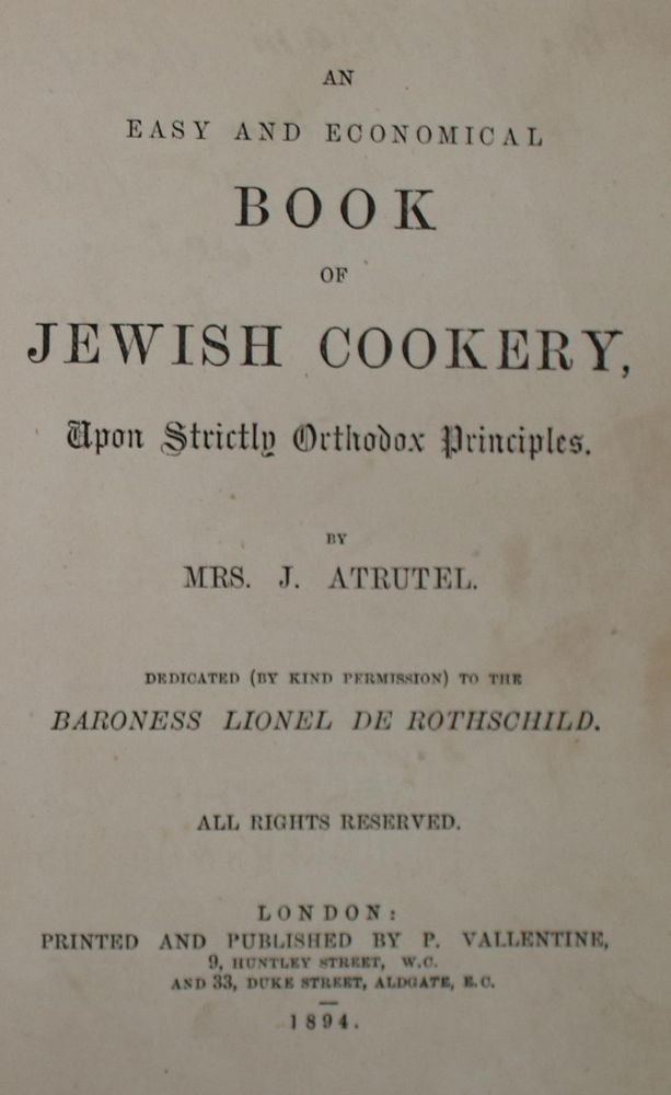 Große Abbildung Nr.3: 143-799 Wolff,F.: (Küche und Haushalt, Kochbücher, Jüdische Küche)