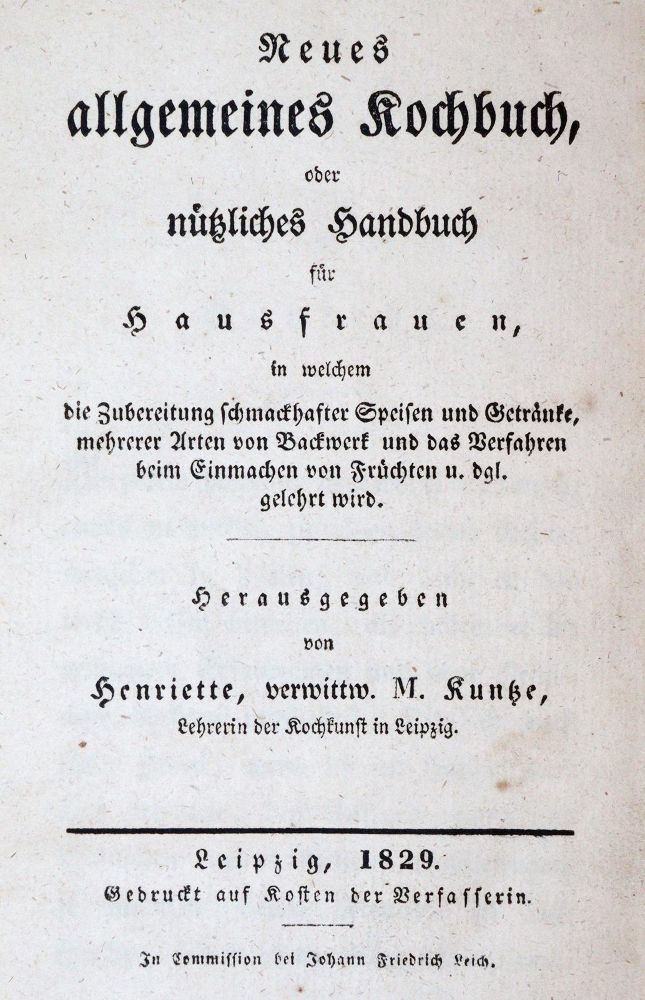 Große Abbildung Nr.1: 143-819 Kuntze,H.: (Küche und Haushalt, Kochbücher)