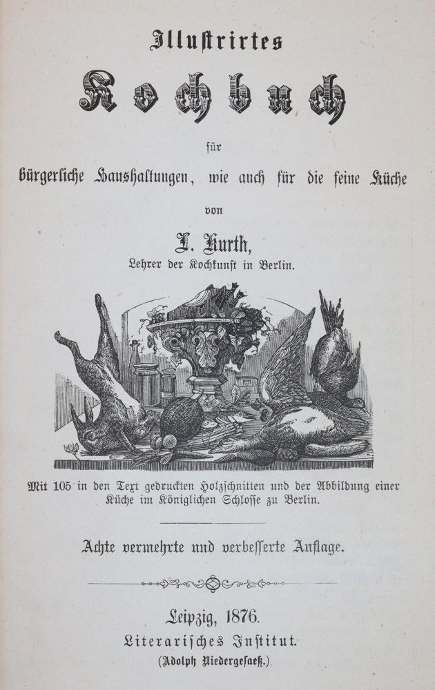 Große Abbildung Nr.1: 143-821 Kurth,L.: (Küche und Haushalt, Kochbücher)