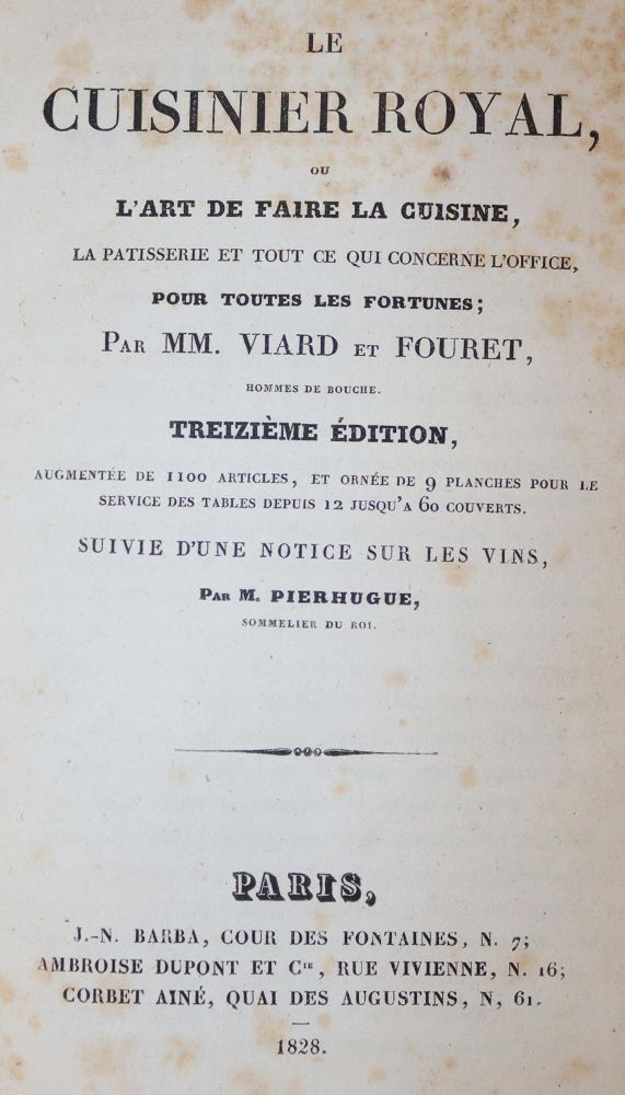 Große Abbildung Nr.1: 143-835 (Massialot,F.).: (Küche und Haushalt, Kochbücher)