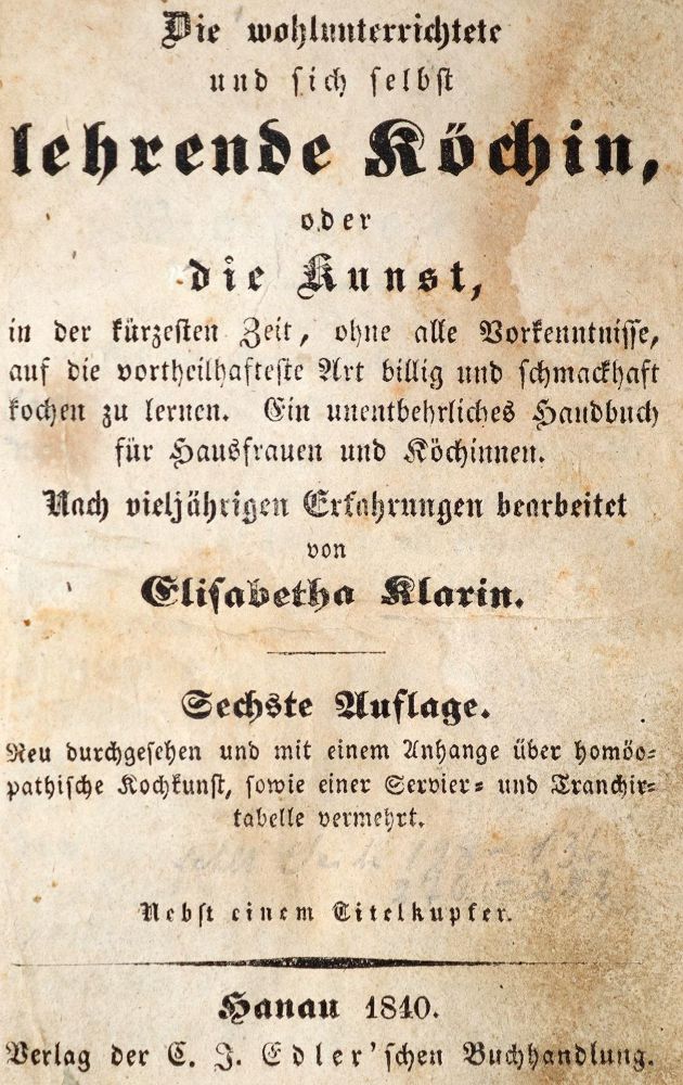 Große Abbildung Nr.1: 143-846 Miller,B.: (Küche und Haushalt, Kochbücher)