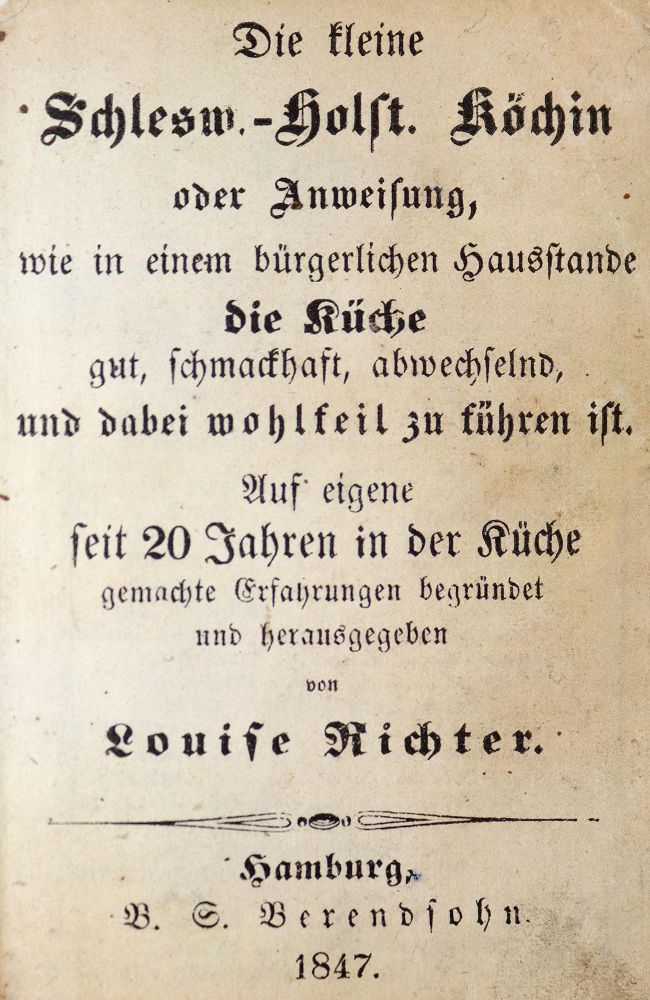 Große Abbildung Nr.1: 143-848 Richter,L.: (Küche und Haushalt, Kochbücher, Miniaturbücher)