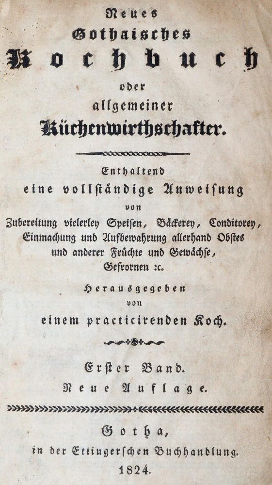 Große Abbildung Nr.1: 143-855 Neues Gothaisches Kochbuch: (Küche und Haushalt, Kochbücher)