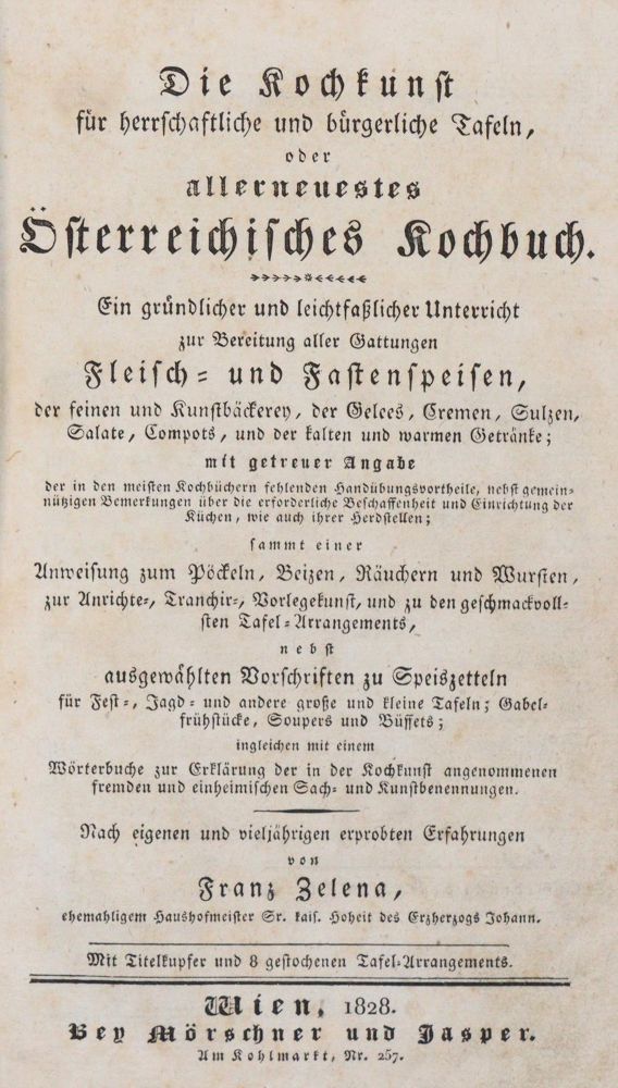 Große Abbildung Nr.1: 143-868 Zelena,F.: (Küche und Haushalt, Kochbücher, Österreich)