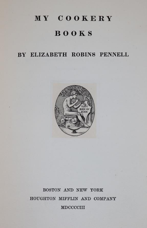 Große Abbildung Nr.1: 143-871 Pennell,E.R.: (Küche und Haushalt, Kochbücher)