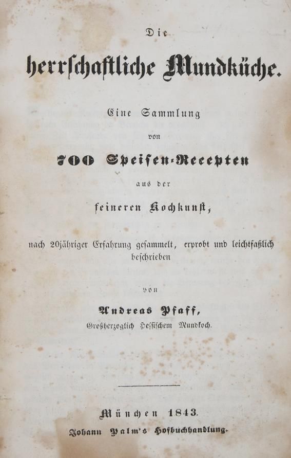 Große Abbildung Nr.1: 143-872 Pfaff,A.: (Küche und Haushalt, Kochbücher)