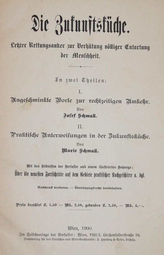 Große Abbildung Nr.1: 143-884 Schmall,J. u. M.: (Küche und Haushalt, Kochbücher, Reformküche)