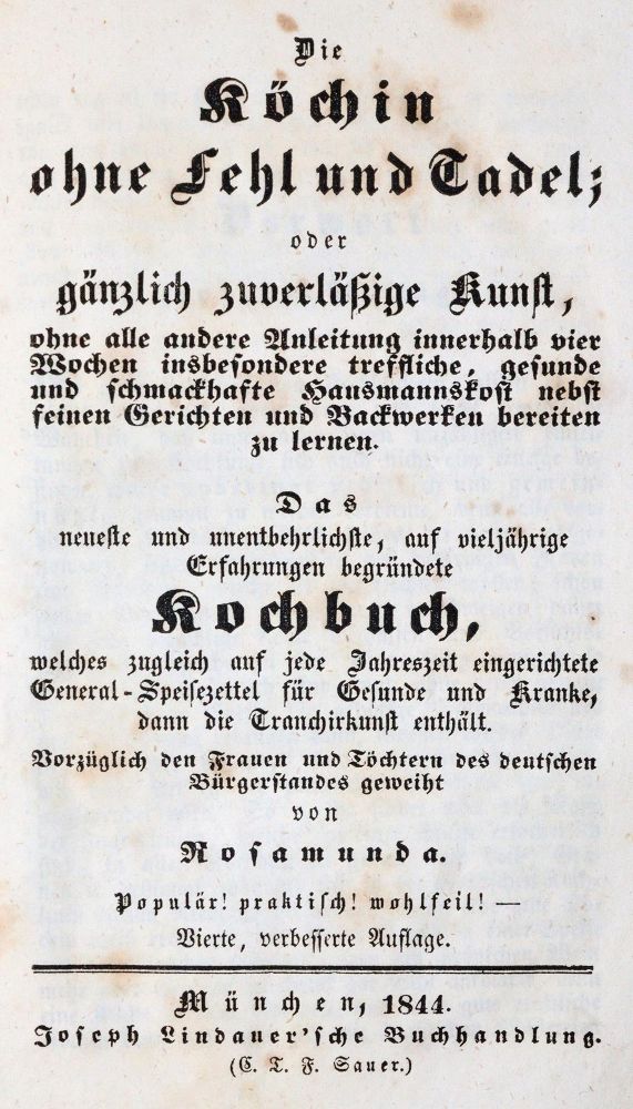 Große Abbildung Nr.1: 143-888 Rosamunda.: (Küche und Haushalt, Kochbücher)
