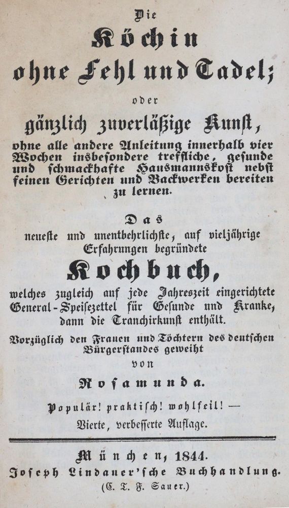 Große Abbildung Nr.1: 143-889 Rosamunda.: (Küche und Haushalt, Kochbücher)