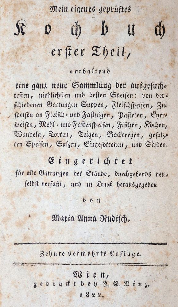 Große Abbildung Nr.1: 143-893 Rudisch,M.A.: (Küche und Haushalt, Kochbücher)