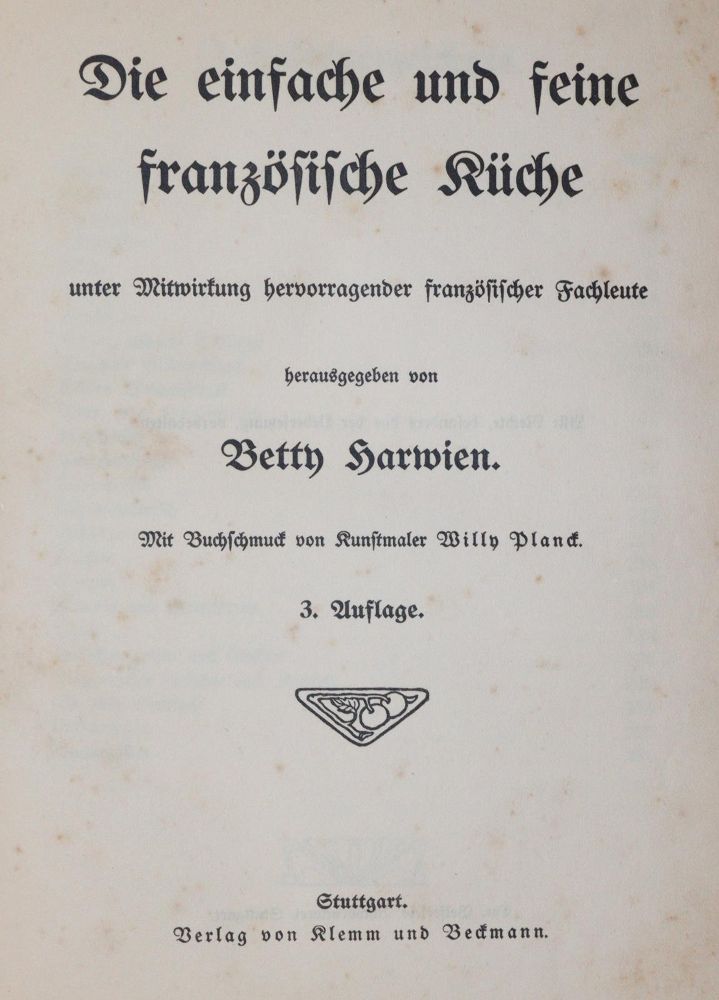 Große Abbildung Nr.1: 143-905 Sammlung: (Küche und Haushalt, Kochbücher)