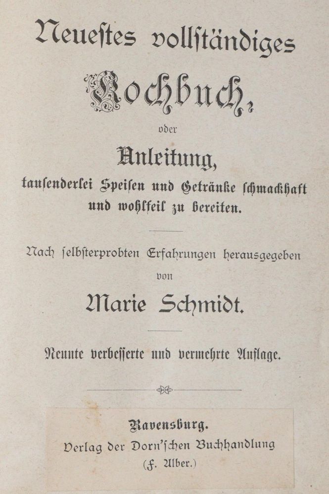 Große Abbildung Nr.3: 143-908 Sammlung: (Küche und Haushalt, Kochbücher)