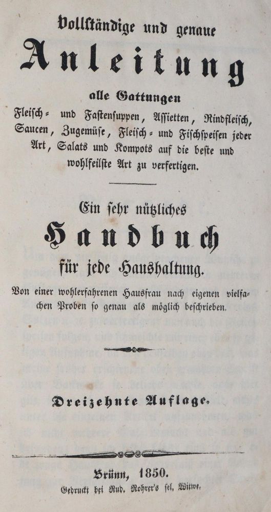 Große Abbildung Nr.6: 143-910 Sammlung: (Küche und Haushalt, Kochbücher)