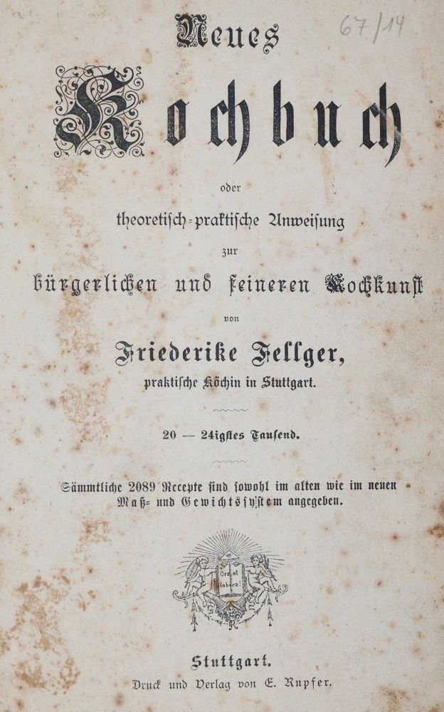Große Abbildung Nr.1: 143-911 Sammlung: (Küche und Haushalt, Kochbücher)