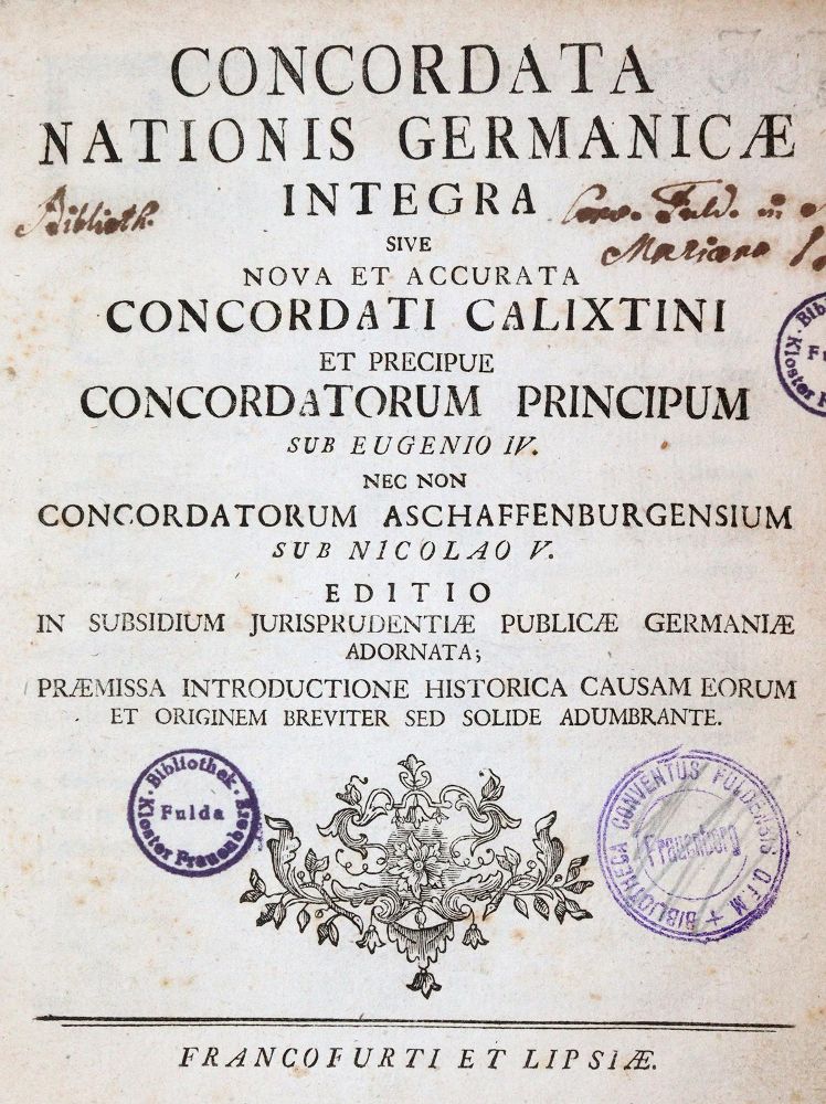 Große Abbildung Nr.1: 143-93 Concordata: (Alte Drucke, Handschriften und Theologie)