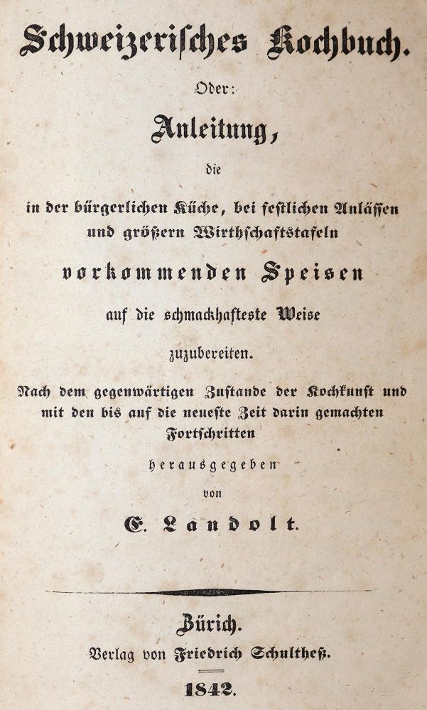 Große Abbildung Nr.1: 143-933 Ebert,J.L.: (Küche und Haushalt, Kochbücher, Schweiz)