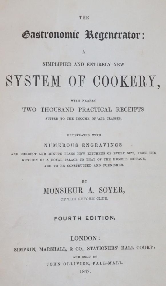 Große Abbildung Nr.1: 143-943 Soyer,A.: (Küche und Haushalt, Kochbücher)