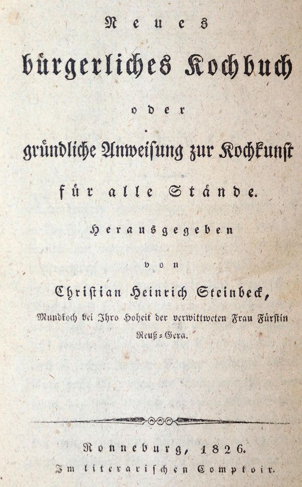 Große Abbildung Nr.1: 143-946 Steinbeck,C.H.: (Küche und Haushalt, Kochbücher)