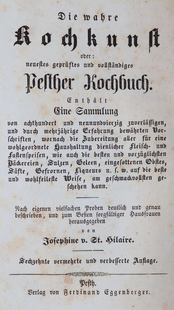 Große Abbildung Nr.1: 143-950 (St.Hilaire,J.v.).: (Küche und Haushalt, Kochbücher)
