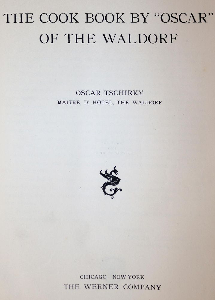 Große Abbildung Nr.1: 143-956 Tschirky,O.: (Küche und Haushalt, Kochbücher)